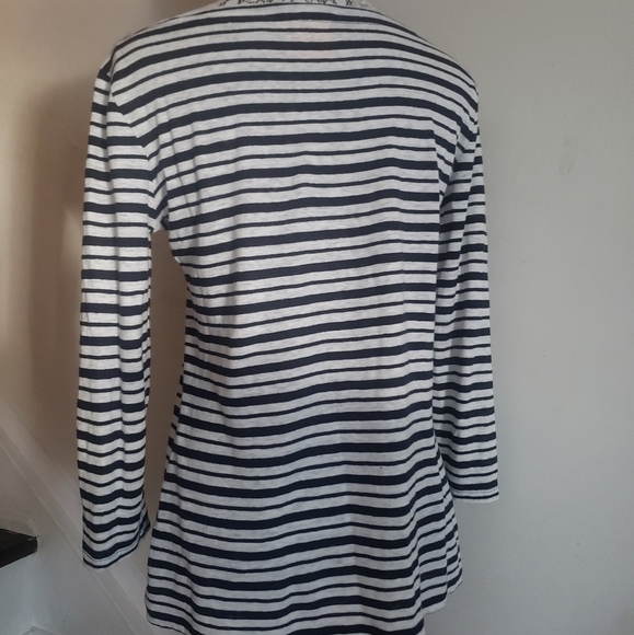 Tory Burch Linen Striped Sweater - Picture 6 of 9